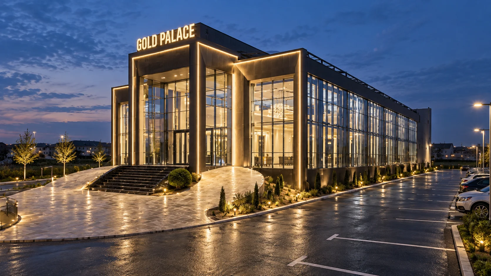 Architectural glass — Gold Palace